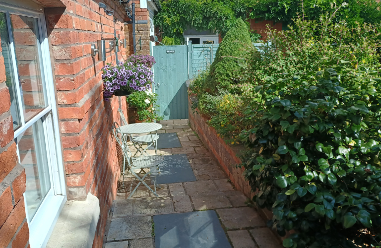 outdoor seating area