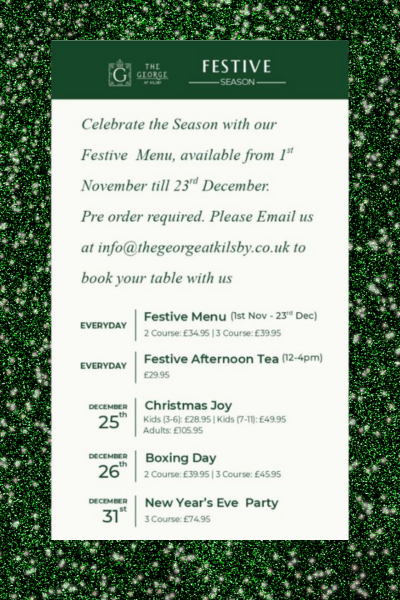 George Christmas menu